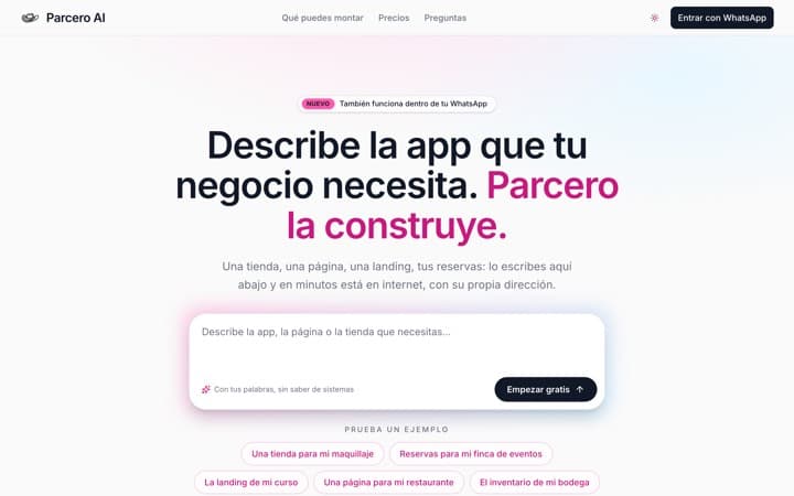 Pantalla de Parcero AI